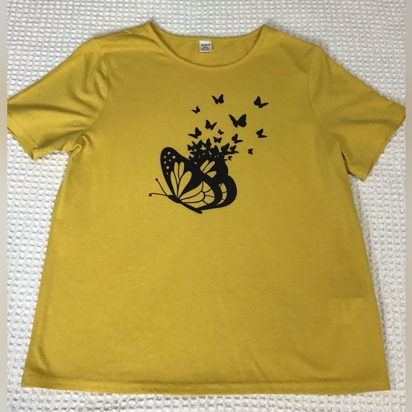 Gap Kids Girls Denim Shorts and Shein Butterfly Top Size 12-13Y - Picture 6 of 11